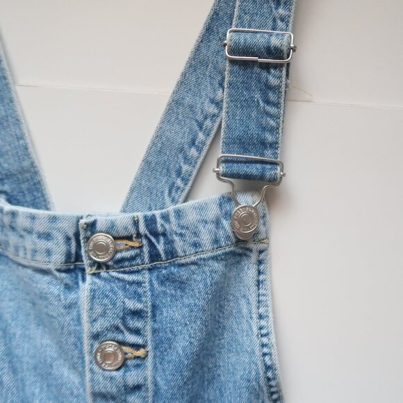 Free People Light Wash Denim Jumpsuit Jean Overalls Casual Boho Size 29 - Picture 5 of 8